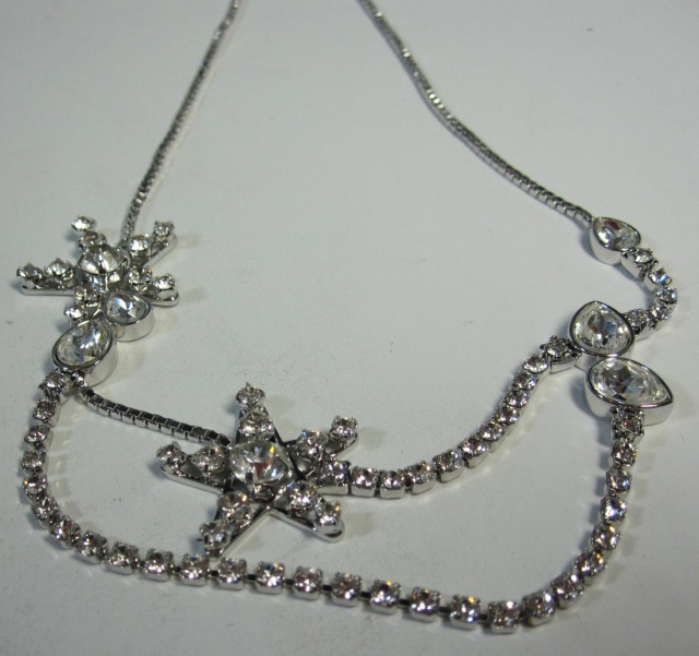 SWAROVSKI - 【スワロフスキー】２連ネックレス(シルバー)の通販 by モコ's shop｜スワロフスキーならラクマ