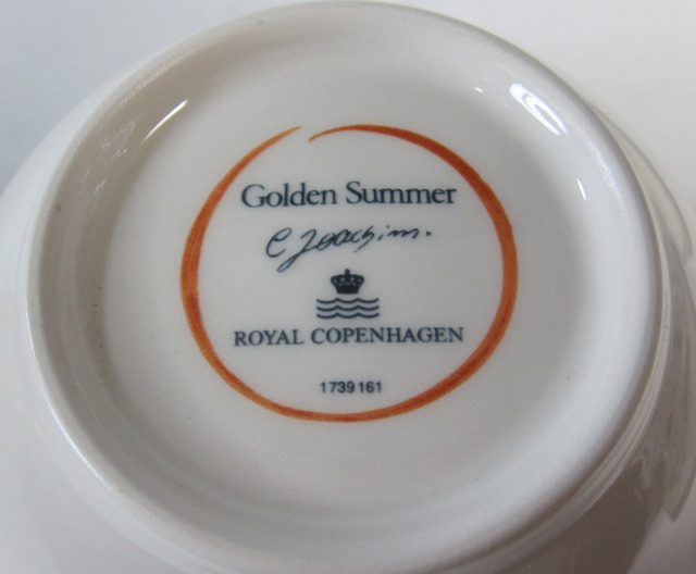 ロイヤルコペンハーゲン　Royal Copenhagen ゴールデンサマー　シュガー＆クリーマー　【ロイヤルコペンハーゲン廃盤品/新品】