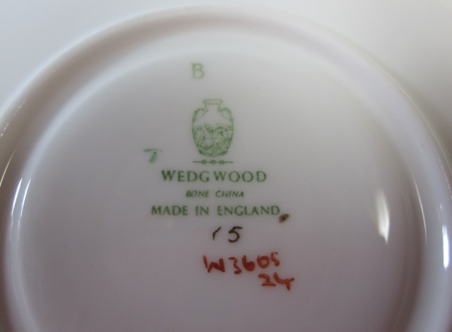 ウェッジウッドWedgwood  フロレンティーングレー＆グリーン  カップ＆ソーサー ピオニー【ウェッジウッド廃盤品/個数限定】