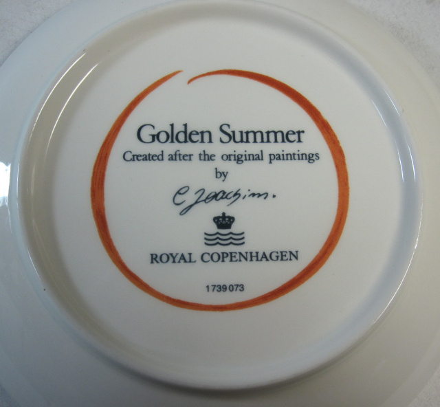 希少 ロイヤルコペンハーゲン ゴールデンサマー ブルー セット RoyalCopenhagen カップ&ソーサー プレート 廃盤 レア