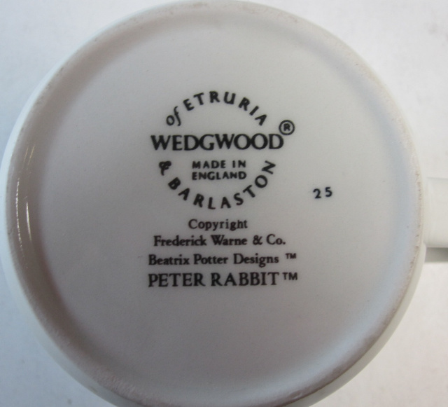 ウェッジウッド　Wedgwood   ピーターラビット オリジナル マグ片手　英国製　MADE IN ENGLAND【ウェッジウッド廃盤品/個数限定】