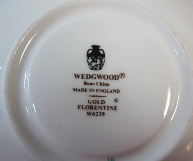 ウェッジウッド Wedgwood  フロレンティーンゴールド ティーカップ＆ソーサー ピオニー【ウェッジウッド廃盤品/個数限定】