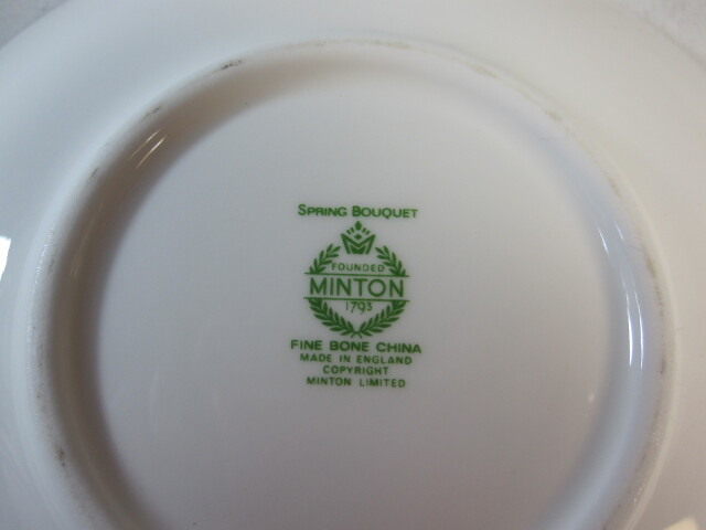 ミントン Minton スプリングブーケ ティーカップ＆ソーサー 英国製