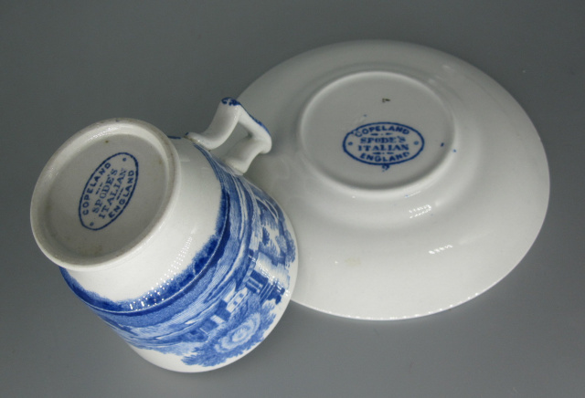 スポード　Spode　ブルーイタリアン　カップ＆ソーサー　デミタス（アンティーク）【スポード　アンティーク品/個数限定】